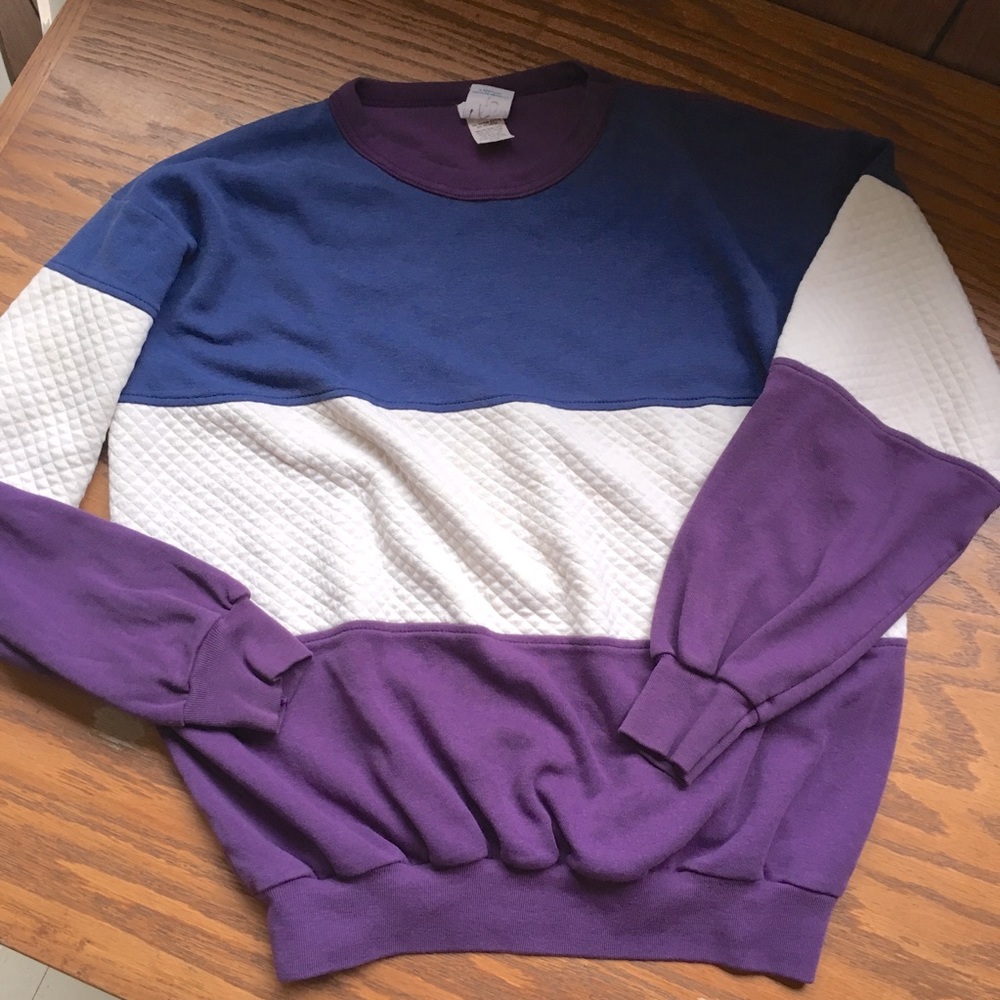 Vintage crewneck sweatshirt Medium blue purple